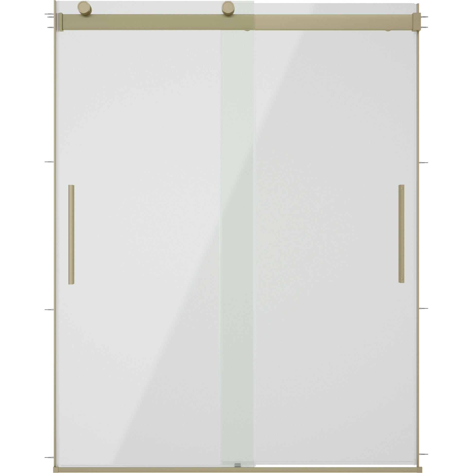 60" Shower / Clear / Brushed Gold