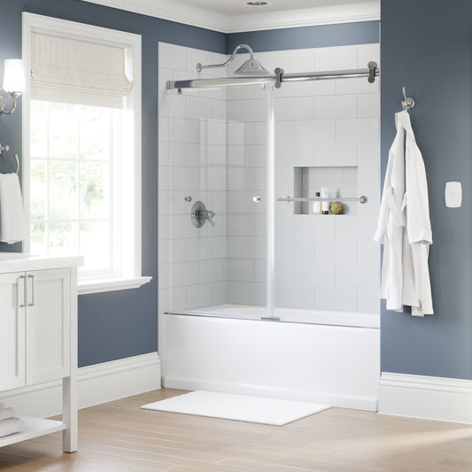60" Bathtub / Clear / Chrome