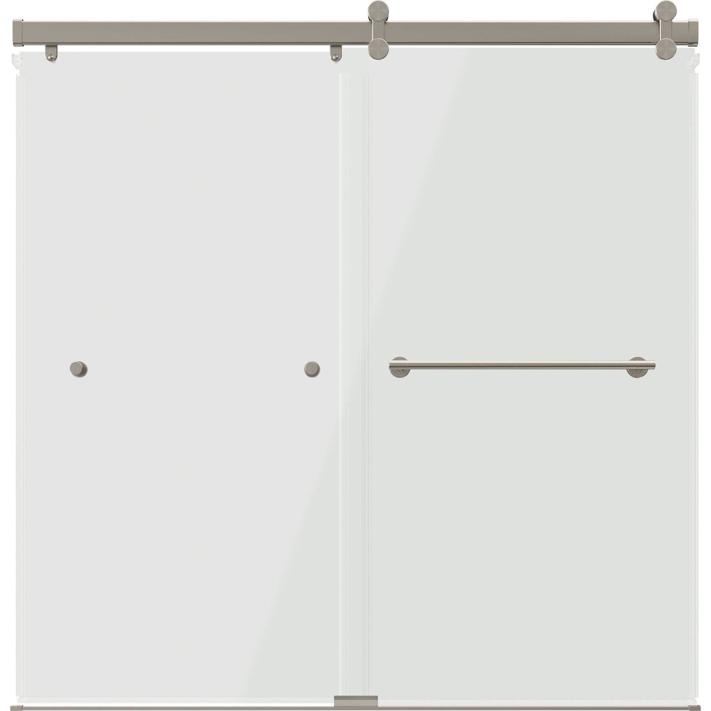 60" Bathtub / Clear / Brushed Nickel (Shower Door)