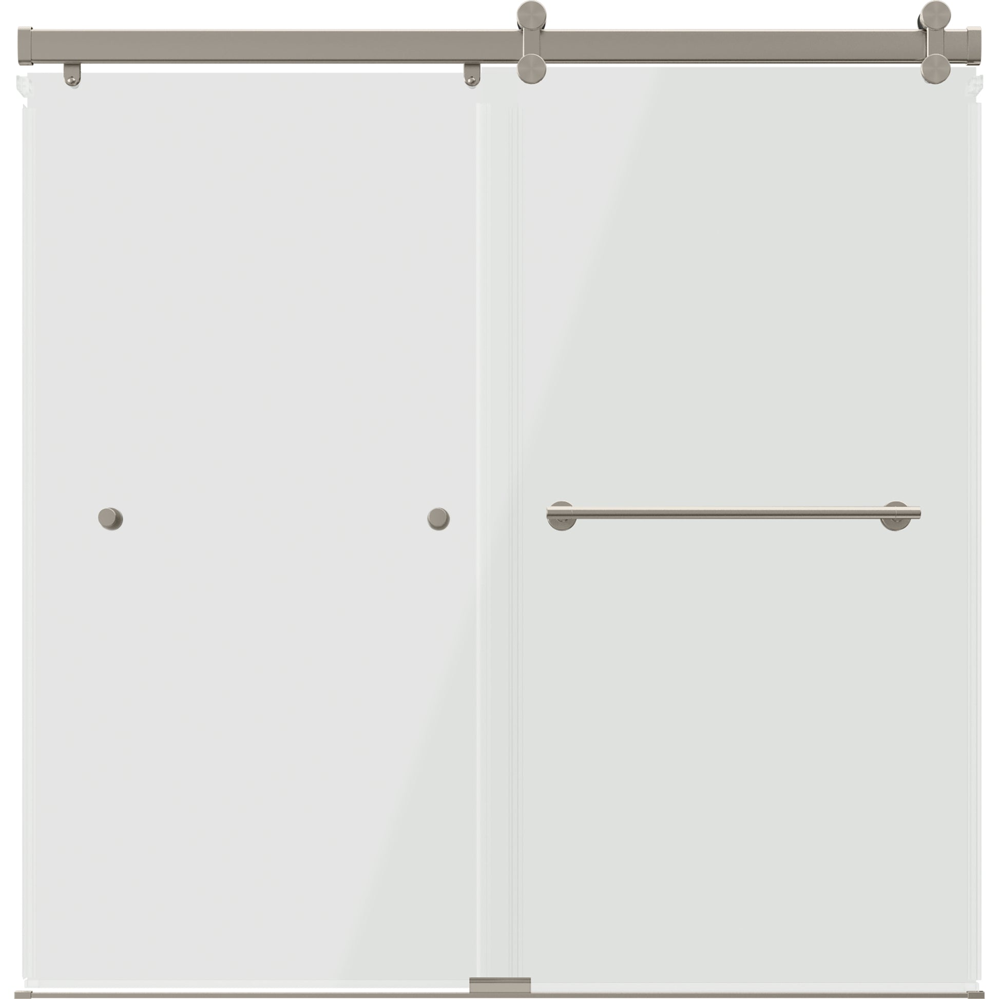 60" Bathtub / Clear / Brushed Nickel (Shower Door)